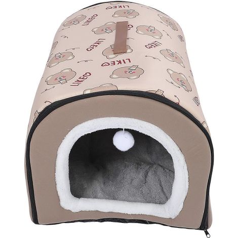 Niche d'intérieur chaude pour chien avec coussin amovible et lavable, nid douillet pour animaux de compagnie pour l'intérieur X (1/4)