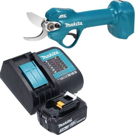 Tijeras para podar a batería Makita DUP 181 SF1 de 18 V y 30 mm sin escobillas + 1 batería de 3,0 Ah + cargador (1/5)