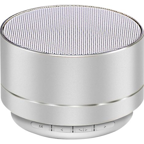 Enceinte Bluetooth sans fil (argentée), entrée AUX, fonction d'appel, carte TF, haute fidélité (1/5)