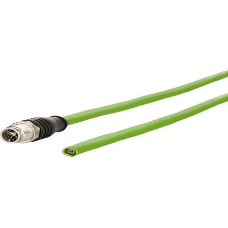 Metz Connect 142M2X10050 M12 Patchkabel CAT 6a S/FTP 5.00 m Grün PUR-Mantel, Säurebeständig, Ozonbes (1/2)