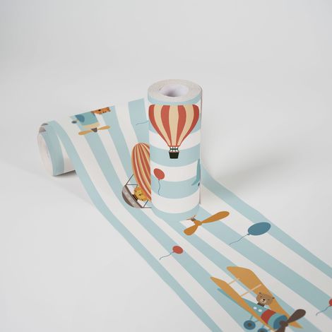A.S. Création Flying Party 403753 Papiertapete Kinderzimmer 5 x 1.55 m Braun Wohnzimmer Schlafzimmer Büro (1/5)