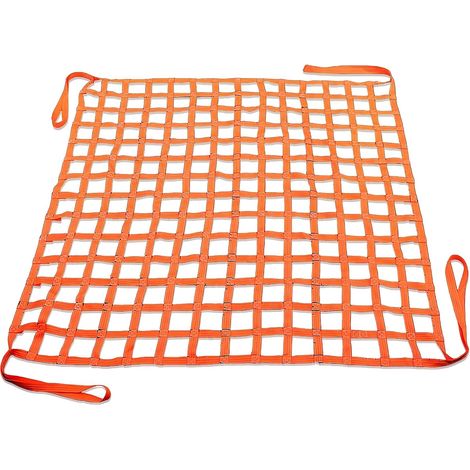 Filet de Levage, 1 x 1 m Filet de Levage de Marchandises Capacité de Charge 300 kg Load Lifting Net Filet de Charge Suspendu pour Le Chargement (1/5)