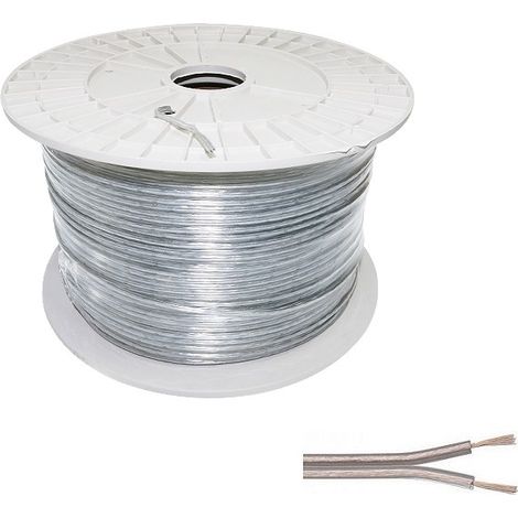 Tuyau de Câble Électrique Plat Oxygène 2x0,5mm² pour Bandes LED Monocolores - 500 mètres - Ledme - LM2050 (1/4)