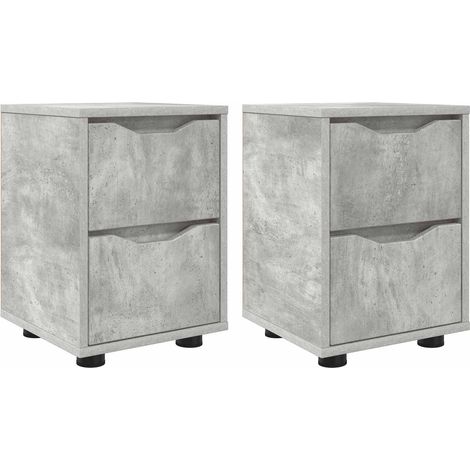 Bedside Tables 2 pcs Concrete Grey 30.5 x 30 x 43 cm vidaXL