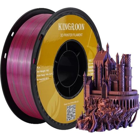 Filamento per stampa 3D, materiale PLA, bobina da 1 kg, E-1KG (1/2)