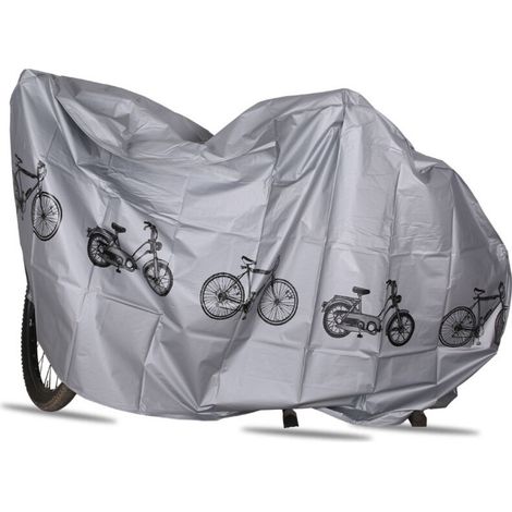 Housse bâche étanche couverture de protection Scooter Vélo Bicyclette Grise 210x110cm (1/4)