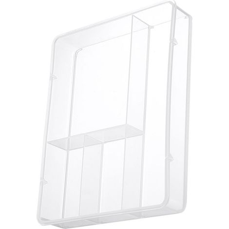 Boîte de Stockage Classement Transparente ABS Organisateur Bureau Salle de Bain Multifonction: Boîte de Division Rangement Bureau 102g Avec Multiple Compartiments Flexibles (1/5)