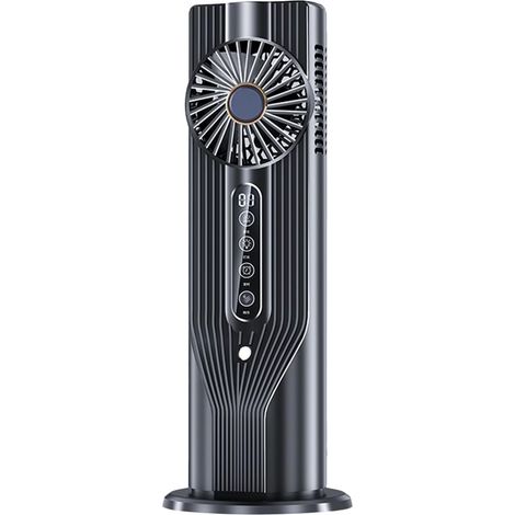 Mini aire acondicionado portátil, 7200 RPM, ventilador/humidificador silencioso con control remoto y depósito de 100 ml para oficina. (1/5)