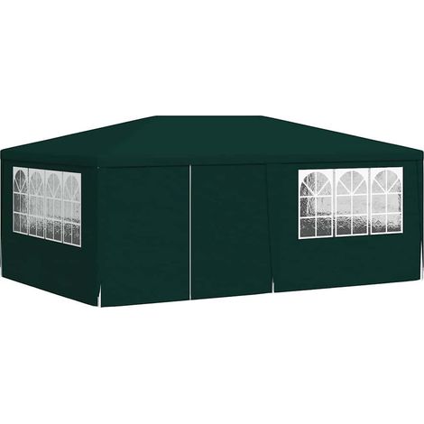 Tente de réception, Pavillon, Pergola, Tente de jardin, avec parois latérales 4x6 m Vert 90 g/m² OIB7857E (1/5)