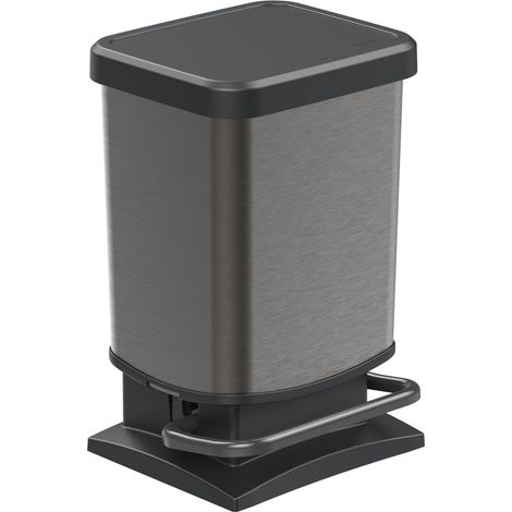 Rotho Treteimer Paso 20 L graphit Mülleimer Abfalleimer