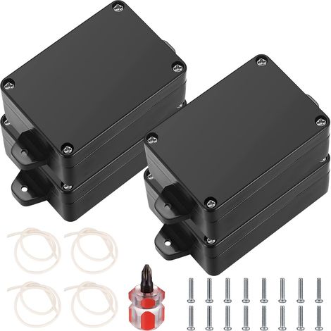 4 Pieces IP65 Outdoor Waterproof Junction Box, Plastic Electrical Enclosure, Electronic Project Enclosure Box, Distribution Junction Box, with Fixed Ear (1/5)