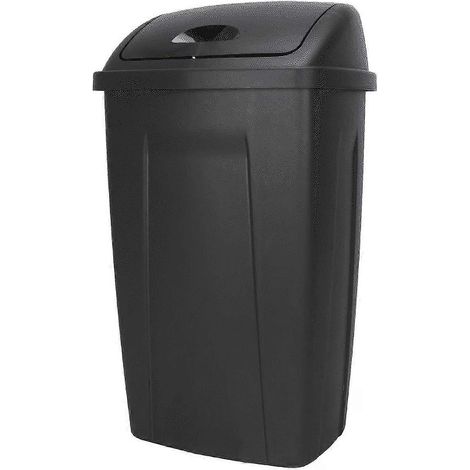 Poubelle de cuisine 49L avec couvercle basculant sac poubelle inclus en plastique (1/5)