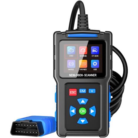 OBD2 Scanner OBDii Outils Diagnostics système Moteur, Lecteur de Code Prend en Charge 9 Protocoles, Données en Direct, Effacement des Codes, Mesure de la Batterie (1/5)