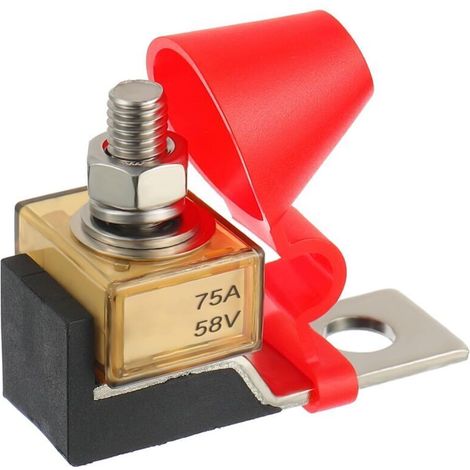 75-A-Marine-Sicherungsblockanschluss, 58-V-DC-Batteriesicherung (maximal belastbar), IP66-wasserdichte Sicherung