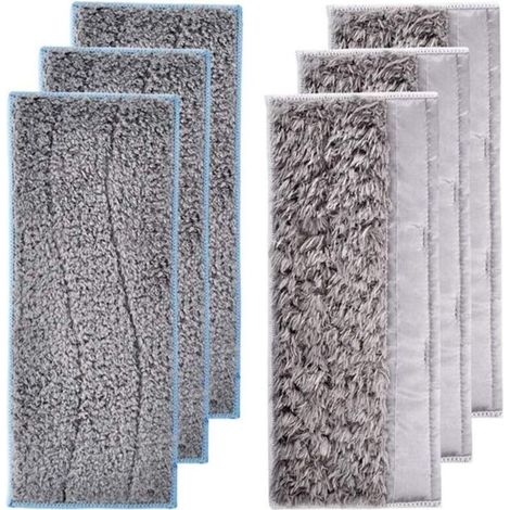 Paquet de 6 tampons de nettoyage lavables pour IRobot Braava Jet M6, comprenant 3 tampons de nettoyage humides et 3 tampons de nettoyage secs (1/4)