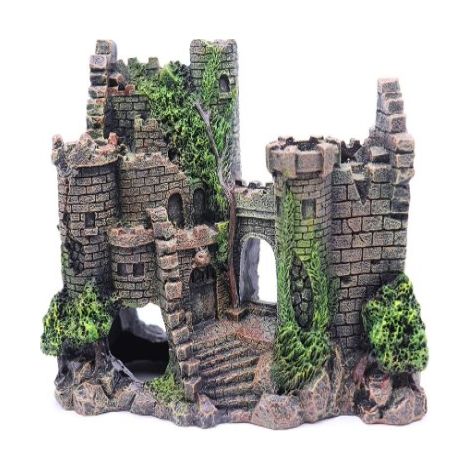 Château Décor Aquarium - Cachette Pour Poisson Betta - Dimensions 17 x 7 x 13 cm - Ornement en Résine Non Toxique - 1 Pièce (1/5)