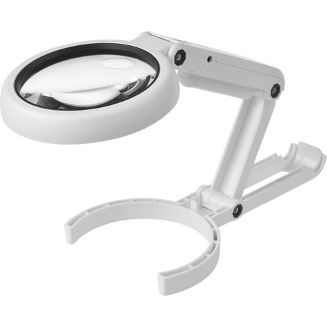 1 loupe de bureau 5X/10X, éclairage LED intégré, support réglable, alimentation USB ou piles AAA, idéale pour réparation électronique et horlogerie (1/5)