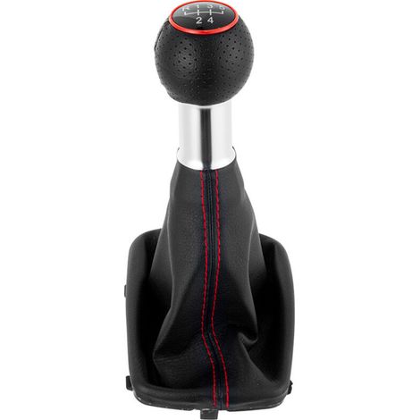Cache-poussière pour ensemble de changement de vitesse Audi A3 5/6 vitesses avec filetage rouge/noir, volant intégré et boîte de vitesses à 5 rapports à bague rouge (13524R), une pièce, version sporti