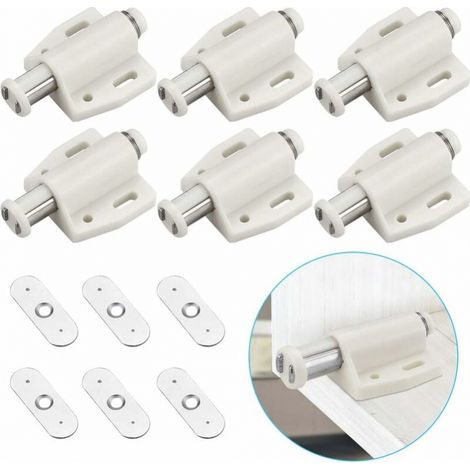 pezzi Apriporta a pressione magnetica, Molla magnetica per mobili, Apriporta a pressione magnetica a pressione per ante di armadi, librerie, cassetti (1/4)