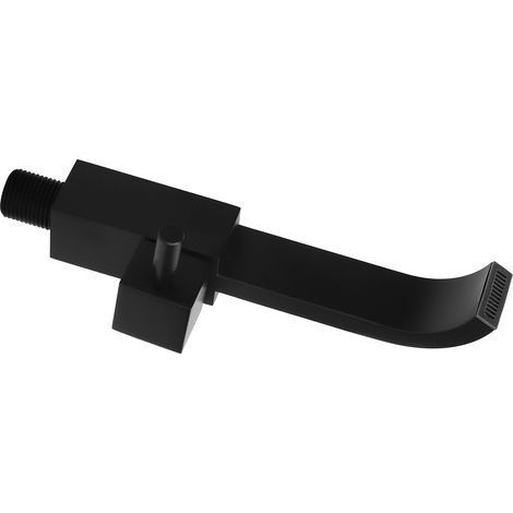 Wandmontierter Waschbeckenhahn, nur Kaltwasser, schwarze Ausführung, G1/2-Anschluss, ideal für Waschbecken und Wasseranschluss. (1/5)