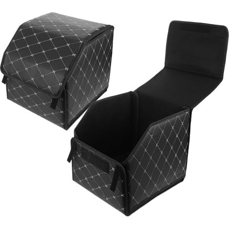 Foldable Car Trunk Organizer Boxes Small Size Black with