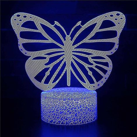 Lampe à illusion d'optique 3D, 7 couleurs, interrupteur tactile, veilleuse style déco, crée une ambiance romantique (1/5)