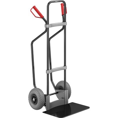 eurokraft pro, Diable avec semelles, noir, l x p bavette 450 x