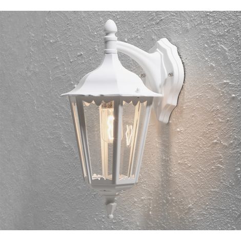 Außenwandleuchte FIRENZE, 6-strebig, E27, Aluminium weiß, Höhe 45cm