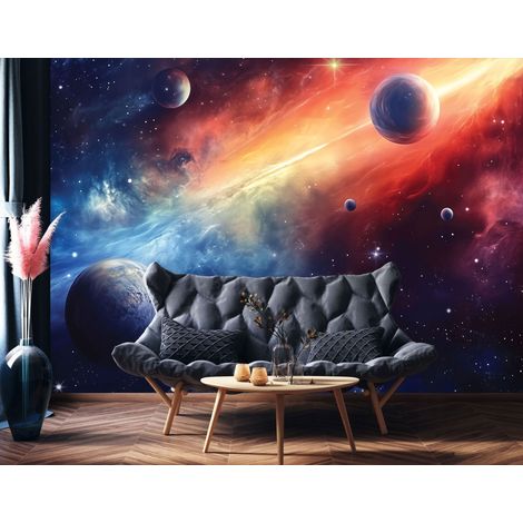 Fototapete Weltraum, für Kinderzimmer, 150 x 105 cm – Komplettset inkl. Kleister & Anleitung (1/5)