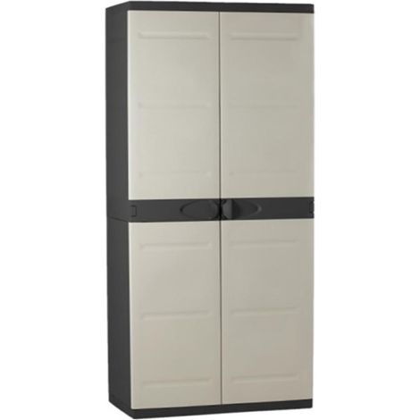 Armario 4 estantes negro 70x41x176 cm (1/7)