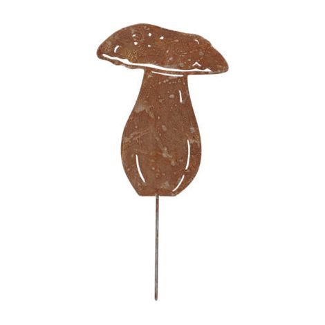 Picchetto da Giardino Fungo Porcino 27cm Colore Ruggine