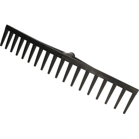 KOTARBAU® Rateau Jardin - Rateau à Feuilles - Plastique - 61 cm - Noir - 18 Dents - sans Manche - Outil Jardinage Léger - Ramasse Herbe - Gazon - Branches Déchets (1/5)