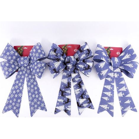 LAZO AZUL NAVIDAD SURTIDOS - 28X43 CM
