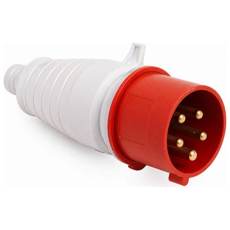 Electraline fiche industrielle en thermoplastique autoextinguible 16a 3p+t 380v