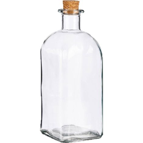 Bottiglia con tappo in sughero da 1000 ml da decorare liquori aromi salse condimenti bottiglietta bottiglina in vetro per bomboniera (1/5)
