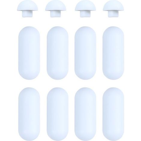 Accessoires pour siège de toilette : 8 coussins de siège blancs + 4 coussins de couvercle, protège-siège de toilette. (1/5)