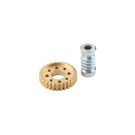 Réducteur de vitesse à vis sans fin, rapport de réduction 28:1, moteur, accessoires d'entraînement interne avec roue à 28 dents, arbre d'engrenage à alésage de 6mm (1/5)