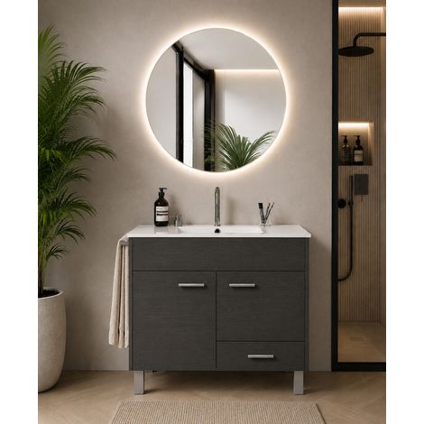 Bathroom cabinet with basin ORIGENBATH SAMOS without mirror 50x40 cm graphite (1/5)