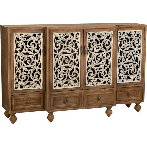Aparador de madera marrón 160x42x102 (1/5)