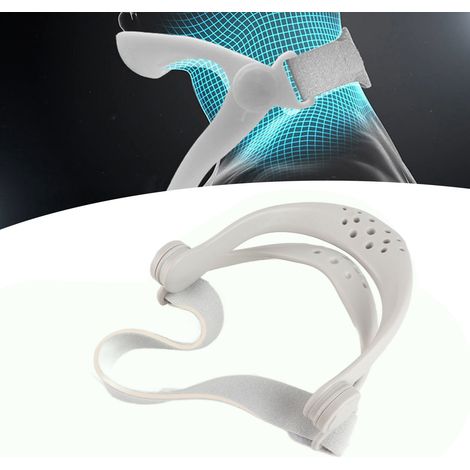 Nackenstütze zur Haltungskorrektur – Nackenstütze zur Traktion und Schmerzlinderung – 360° verstellbare Nackenstütze – Grau – ABS – 258 g – 16,5 x 13,5 x 17 cm (1/5)