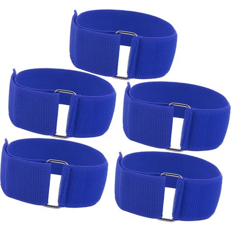 bracelets de course à trois jambes pour jeux de relais, jeux de groupe en extérieur pour enfants et adultes, anniversaires, carnavals, journées champêtres (bleu) (1/5)
