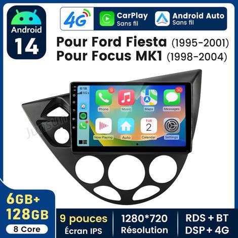 9 pouces Carplay Autoradio pour Ford Focus/Fiesta 1995-2004 Android 6+128GB JUNSUN (1/5)