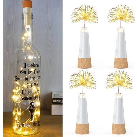 Lumières LED Rechargeables pour Bouteille avec Bouchon – Mini Guirlande Féerique 2025 Sans Piles pour Fête, Halloween & Noël – Éclairage Décoratif Portable