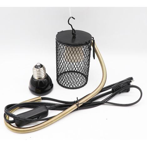 Lampe chauffante d'hiver pour reptiles, kit de chauffage pour cage d'animaux, lampe chauffante multifonctionnelle pour perroquets, tortues, lézards, reptiles et oiseaux.