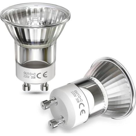 Lot de 2 35W Gu10 Ampoules Halogènes, Halogène Mini Gu10 35W Lampe À Lave Ampoule 360Lm Dimmable Halogène Réflecteur Ampoule Pour Lampe À Lave 50Mm De (1/5)