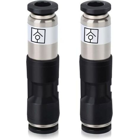 2 x 6mm compressed air check valve connectors, air flow push to connect fittings (1/5)