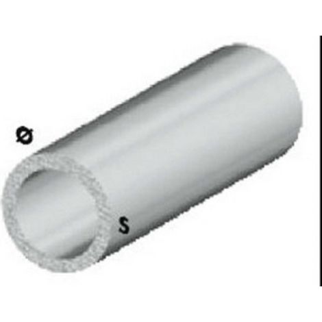 Profilo tubo tondo cm 100 h argento silver   25x1 mm profili alluminio