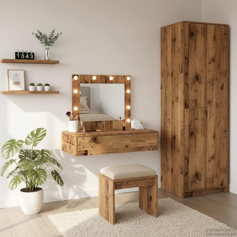 Schminktisch mit Schubladen Braun 83 x 40 x 70 cm Holzwerkstoff