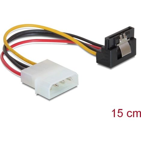 Cable Power SATA HDD Metal clip  4 Pin Macho Angulo