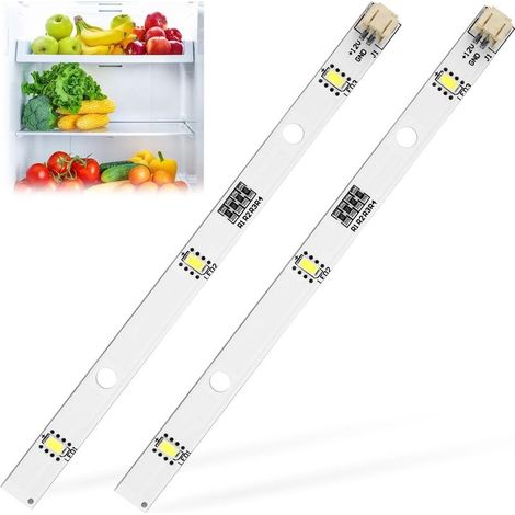 2 Bandeaux LED pour Réfrigérateur DC12V 2W, Lampe de Remplacement LED, Économe en Énergie,E349766 MDDZ 162A 1629348 (1/5)